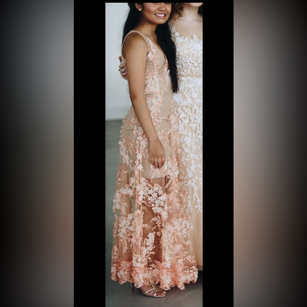 Nude Light Pink Prom dress
